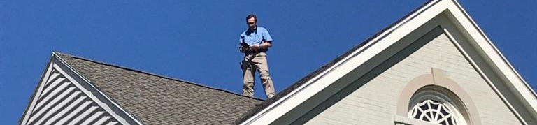 Inspector on the roof